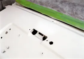 ホンダ シティ カブリオレ ターボ : リアエンブレム用の穴塞ぎ 05