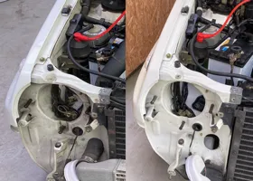 ホンダ シティ カブリオレ ターボ : フロント周りのクリーニング（右前） 07