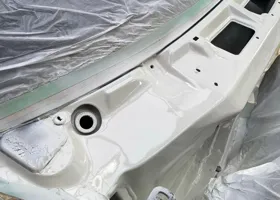 ワイパー付け根の錆穴の補修 19
