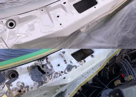 ホンダ シティ カブリオレ ターボ : ワイパー付け根の錆穴の補修 20