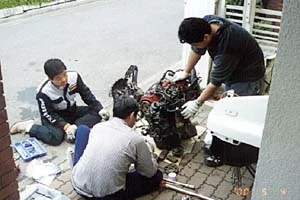 エンジン単体の整備